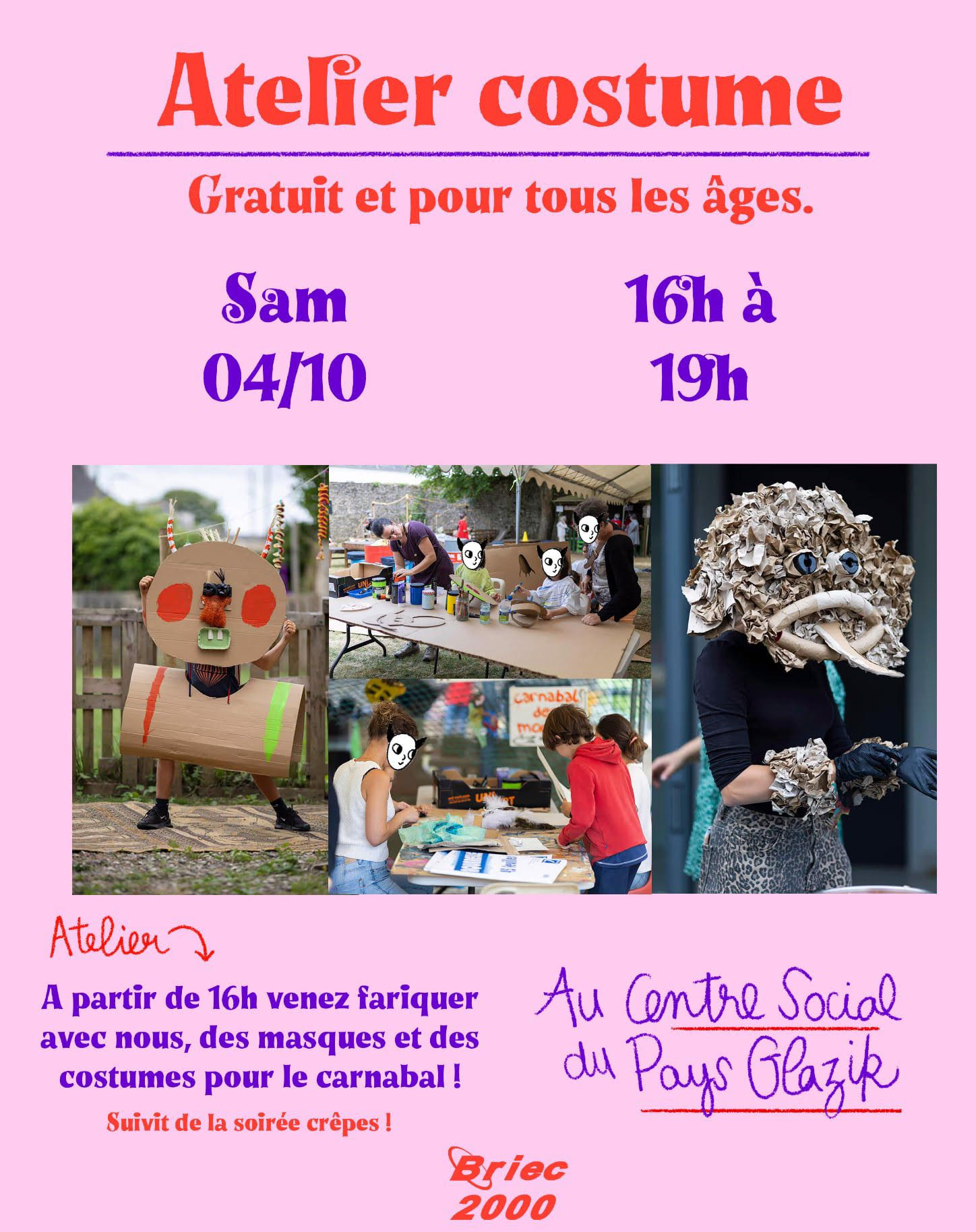 Dernier atelier costume + soirée crêpes avant le Carnabal !